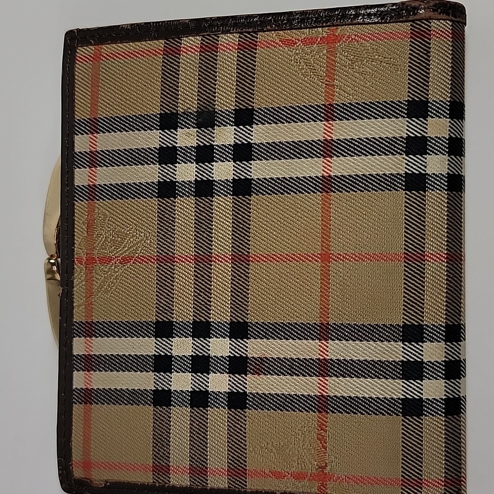 BURBERRYS VTG NOVA CHECK COMPACT KISSLOCK WALLET - Picture 2 of 15